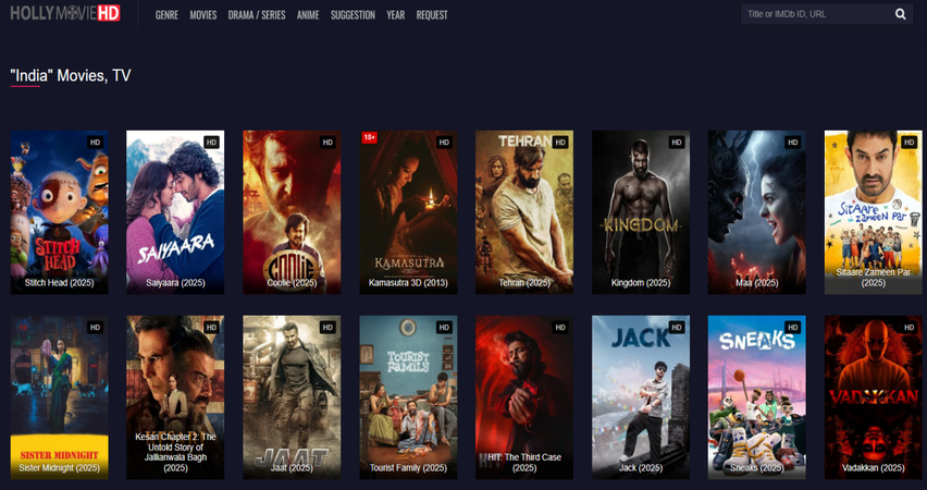 Bollywood movie download website HollyMovieHD