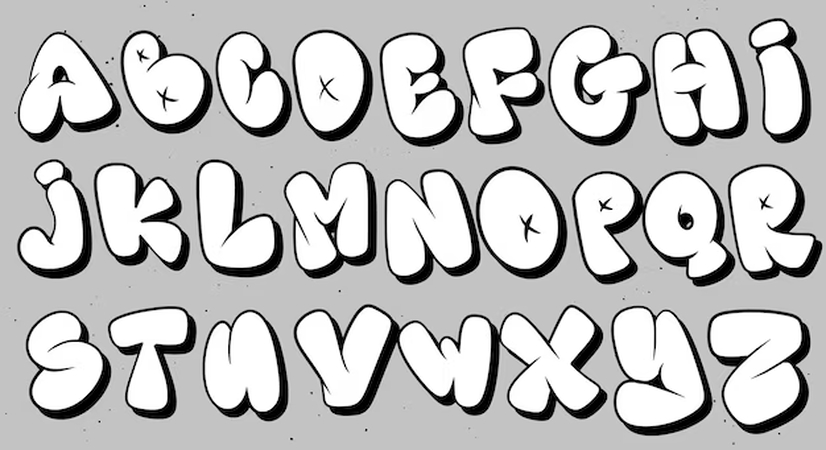 bubble graffiti letters font