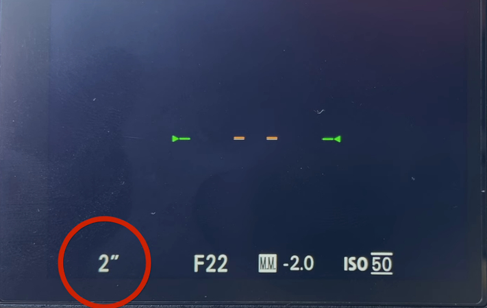 Camera shutter speed