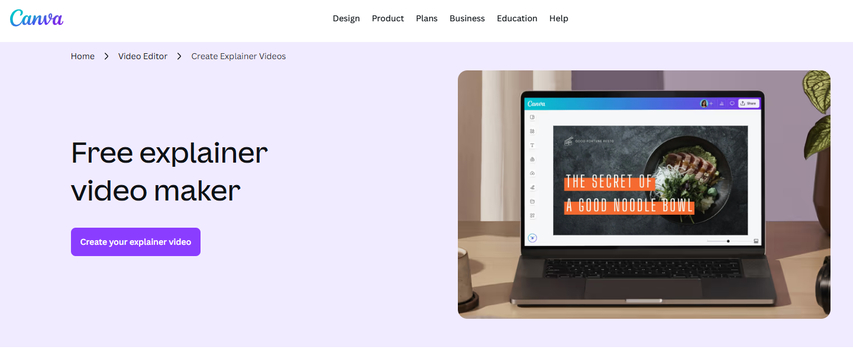 Canva AI explainer video maker