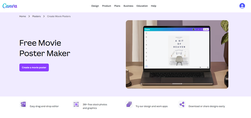 Canva AI movie poster generator