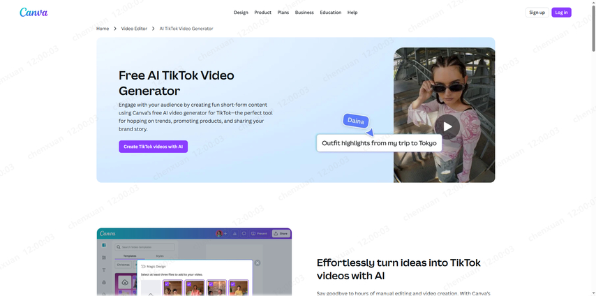 canva ai tiktok video generator