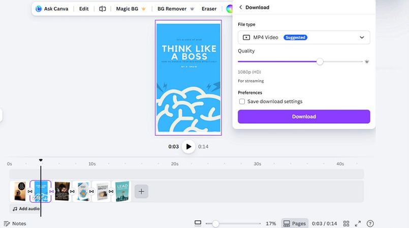 Generate Video from Image in Canva