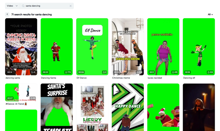 capcut santa dancing gif