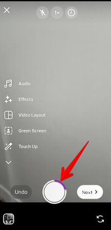 Capturing real-time video on Instagram
