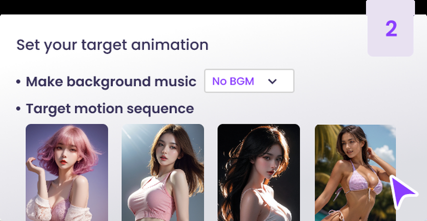 select favorite moves with background music