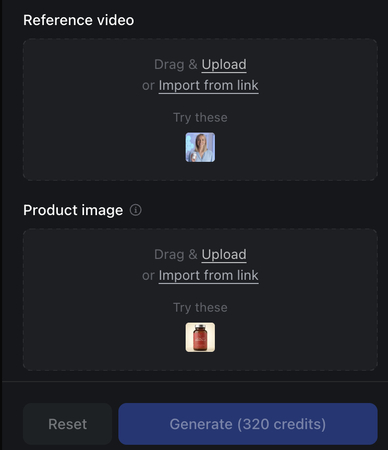 choose generate button