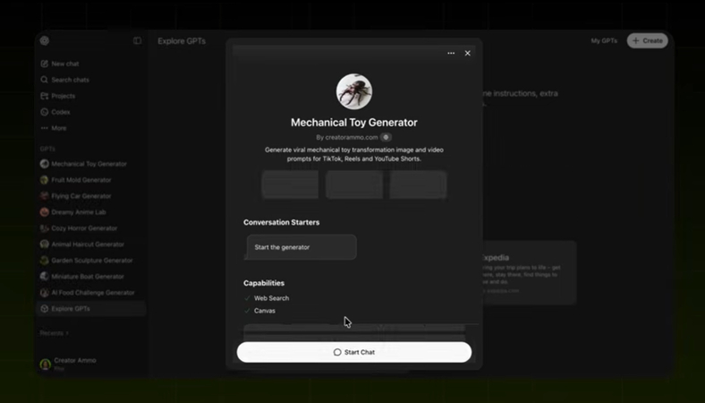 choose the mechanical toy generator