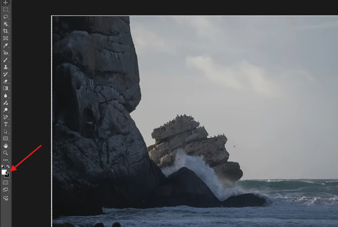 Choosing white as a foreground color in Photoshop