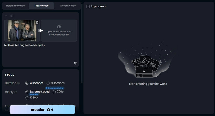 click figure video option