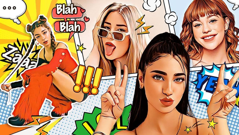 comic inspired cartoon video filter with outlines