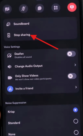 Confirming screen sharing on Discord