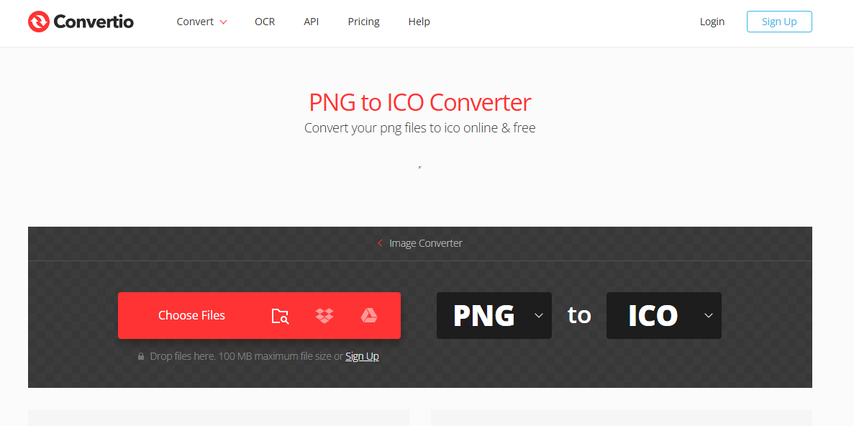 Convertio PNG to ICO converter