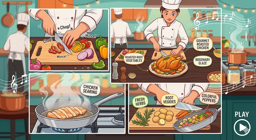 cooking tutorial video