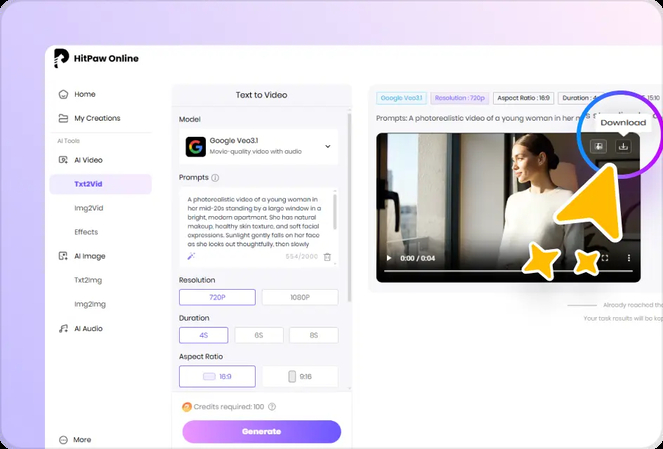 create and download video