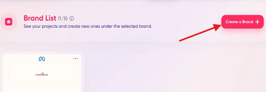 Creating a brand using Ad Creative AI