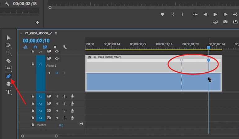 Creating points to slow down and freeze the frame