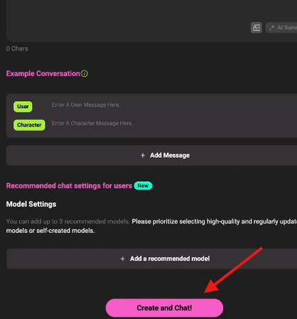 Creating the AI character in the CrushOn app
