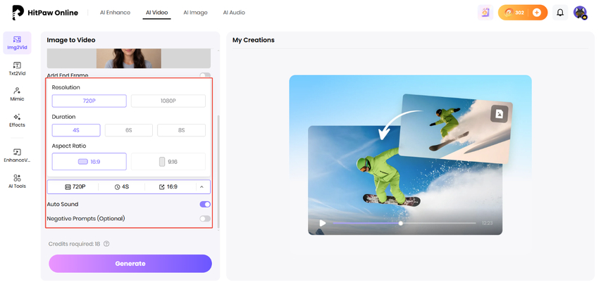 adjust video resolution duration and aspect ratio