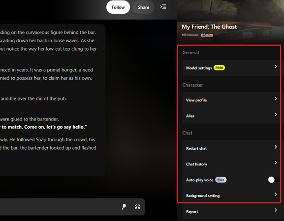 Customizing AI character responses in Emochi