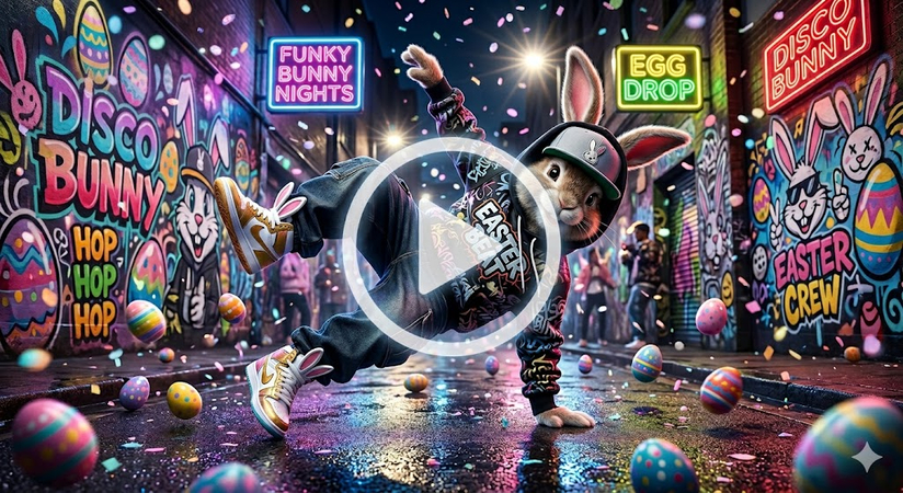 dancing easter bunny gif