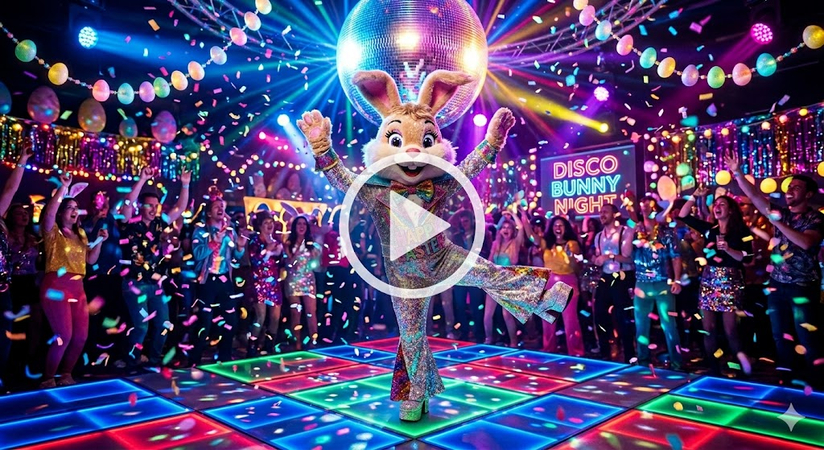 dancing easter bunny