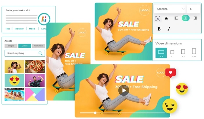 designs ai ad video creation