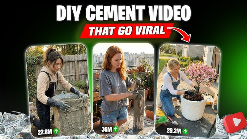 diy cement planter videos