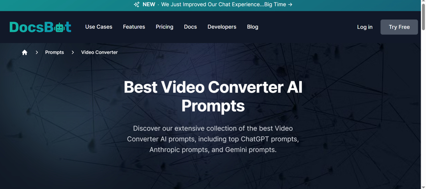 video to prompt docsbot AI