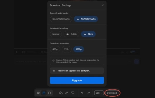download invideo ai-generated video