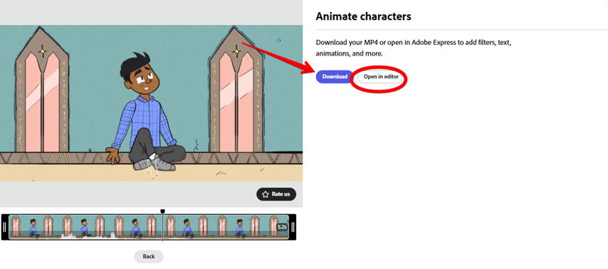 Downloading or editing the animated video
