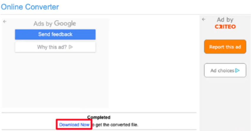 Downloading synced clip in OnlineConverter