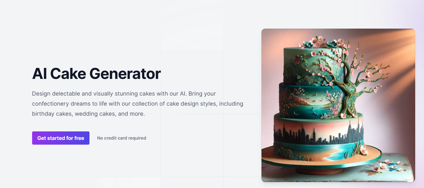 Easy-Peasy AI cake image generator