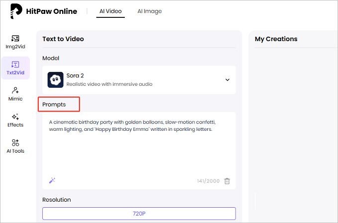 enter birthday scene prompt