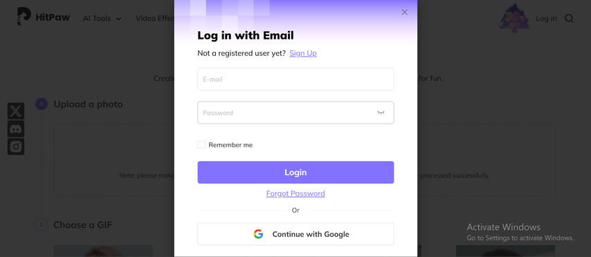 enter required details