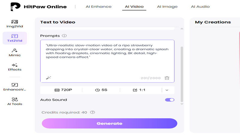 entering fruit video prompt