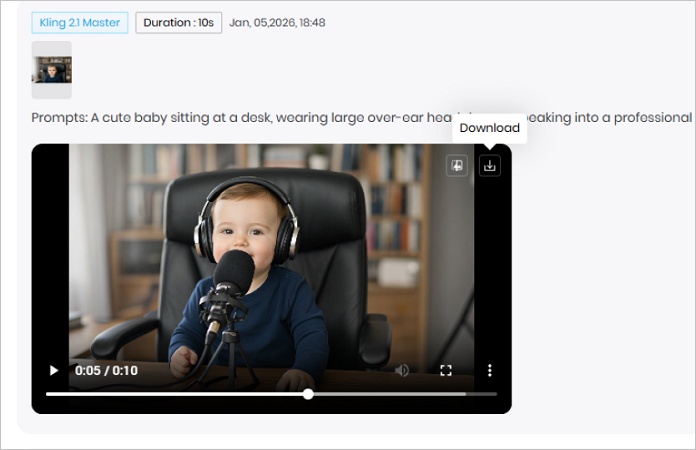 export ai interview baby video