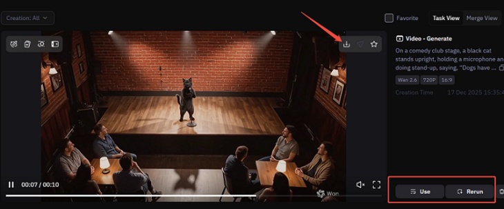 export and publish your wan 2.6 video