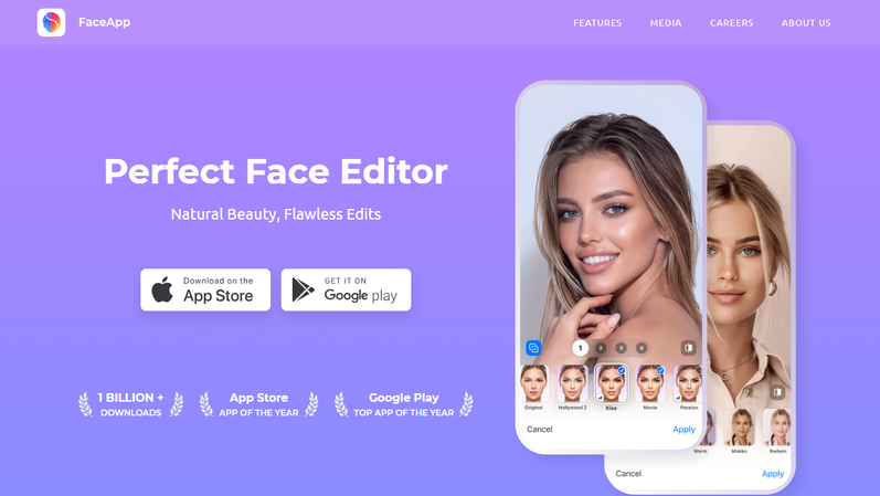 FaceApp Smiles filter