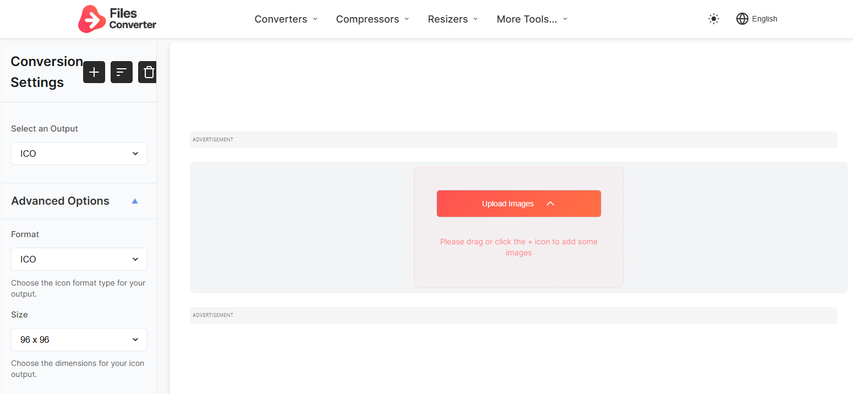 Filesconverter.io PNG to ICO converter