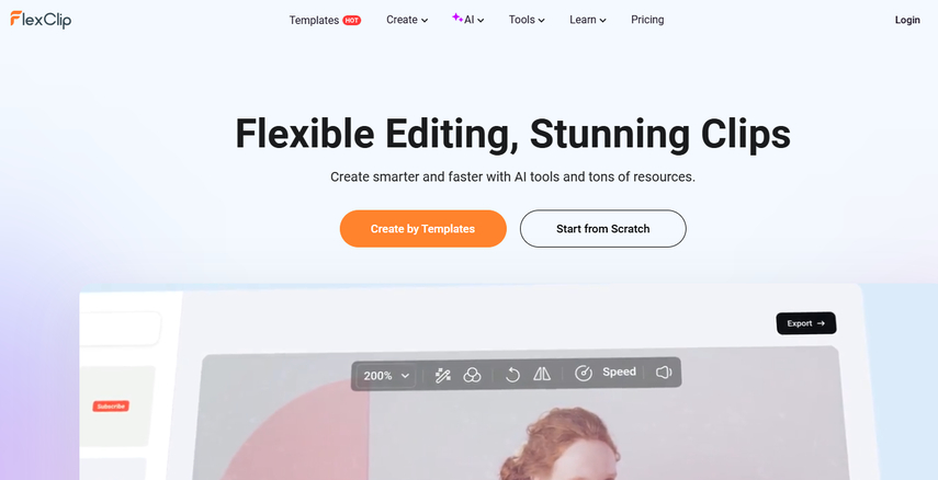 FlexClip animated video generator