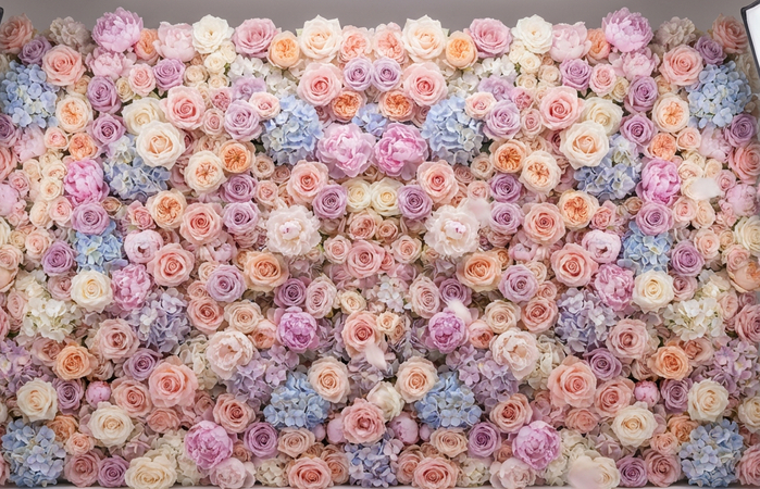 flower wall backdrop ai image prompt