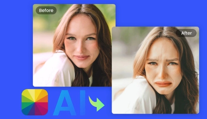 online sad face photo filter with fotor