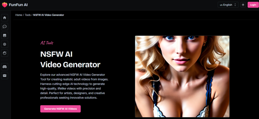 Funfun.ai uncensored AI video generator