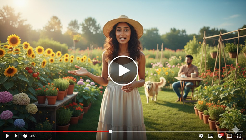 garden tour with family