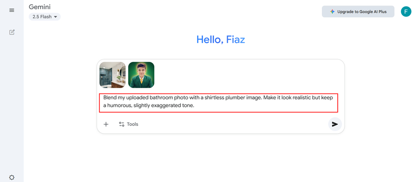 write plumber prank ai prompt