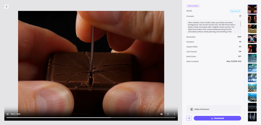 generate ai macro asmr video