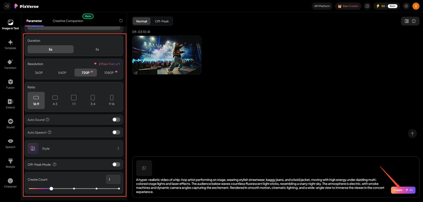 generate ai video pixverse v5