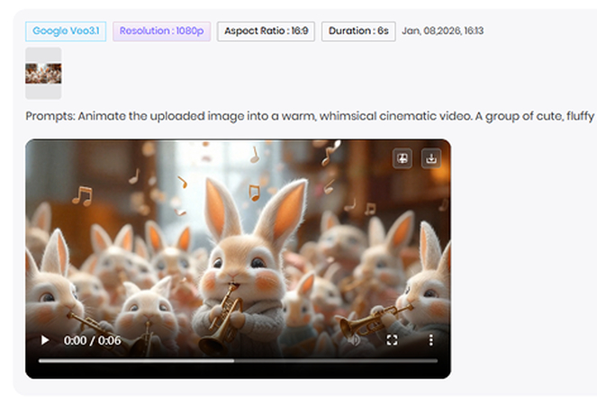 Generate, preview, and download AI animated video online