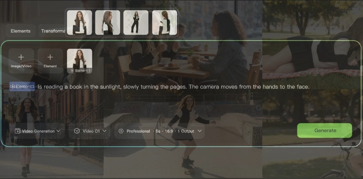 gerar vídeo usando kling o1